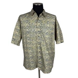 Cooke Street Unique 100% Cotton Green Hawaiian Shirt - Men’s XL